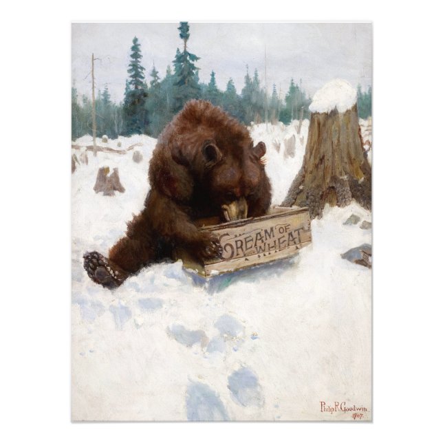 A Bear Chance av Philip Russell Goodwin Fototryck (Framsidan)