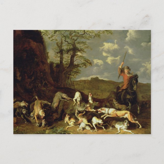 A Bear Hunt, 1655 Vykort (Framsida)