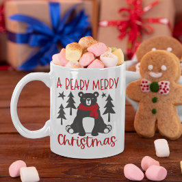 A Beardy Merry Christmas Cute Bear Kaffemugg