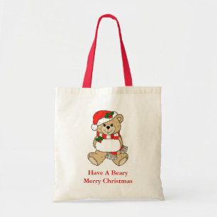 A Beary God jul Gift Bag Tygkasse