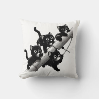A beautiful and cute design for small black cats kudde