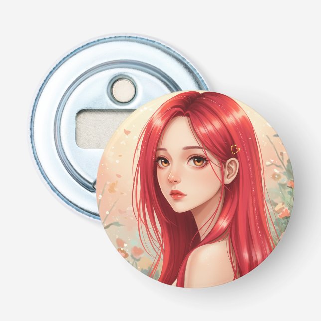 A beautiful girl exuding grace in nature flasköppnare (Framsidan)