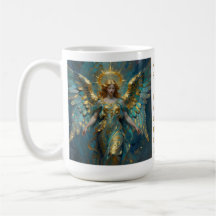A Beautiful Gold and Turquoise Angel Personalized