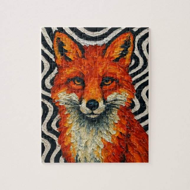 A beautiful red fox  pussel (Vertikal)