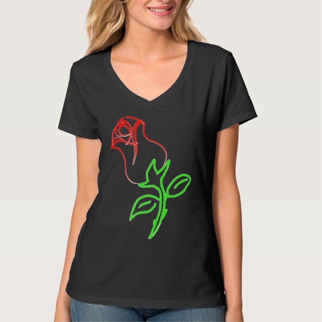 A beautiful red rose is a  for Valentine's Day T Shirt (Framsida)