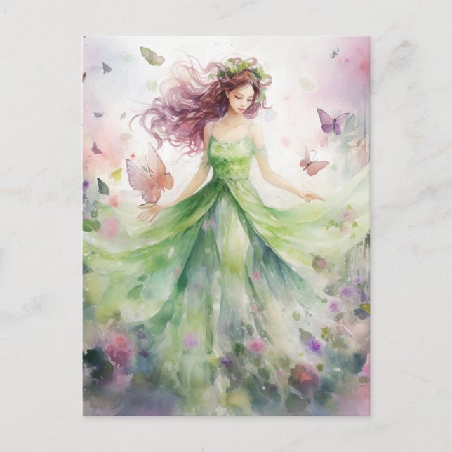 A Beautiful Spring Fairy Vykort (Framsida)