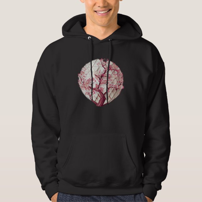 A Beautiful Symbol of Renewal Cherry Blossom Spher Hoodie (Framsida)