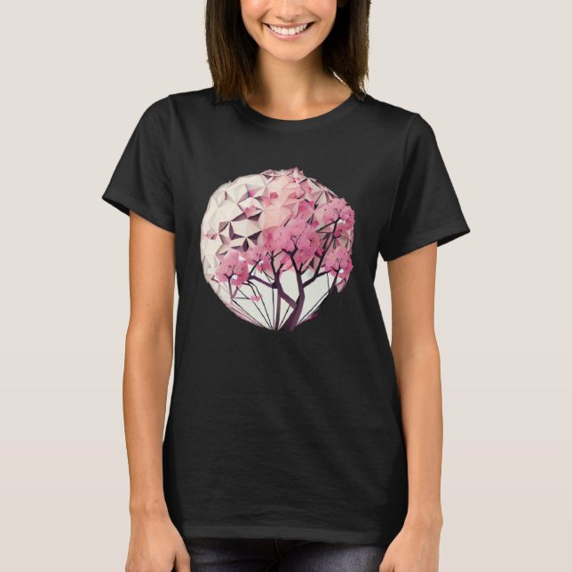 A Beautiful Symbol of Renewal Cherry Blossom Tree  T Shirt (Framsida)