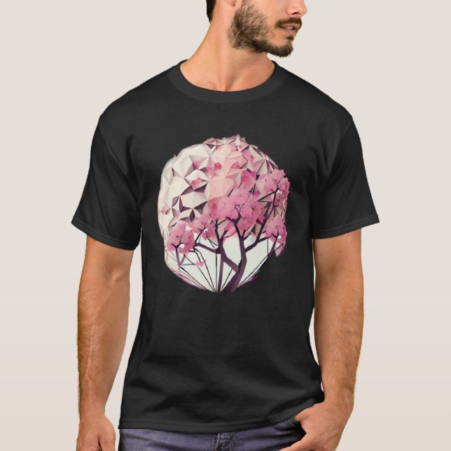 A Beautiful Symbol of Renewal Cherry Blossom Tree  T Shirt (Framsida)