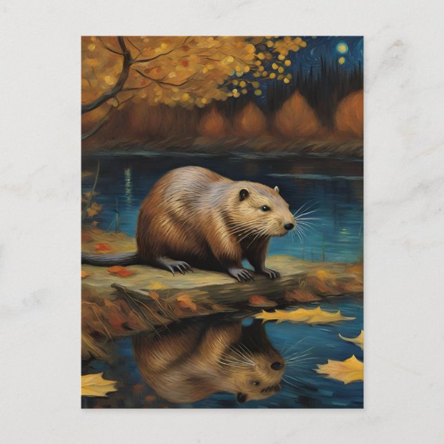 A Beaver av Van Gogh Vykort (Framsida)