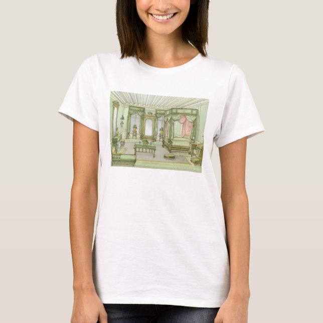 A Bedroom insida i Henri II stil (färg litho Tee (Framsida)
