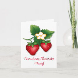 A Berry Bra Time Sweet Strawberry Shortaka Party Inbjudan