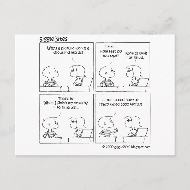 A Bild, värd tusentals Ord Vykort (Framsida)