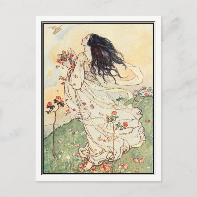 A Birthday av Florence Harrison Vykort (Framsida)