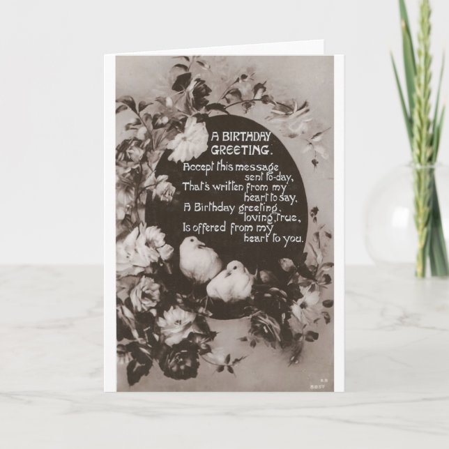 A Birthday Hälsning Doves Kort (Framsida)