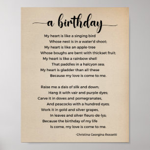 A Birthday Vintage affisch