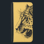 A Black and Gult Hand plockade Leopard Illustratio Plånboksfodral För Samsung Galaxy S5<br><div class="desc">En realistisk svart och gult leopard teckning. Coolan tittar svarta fläckar med munnen öppen och avlossad och visar av sina tjusiga tänder. Oskadligt och vackert.</div>
