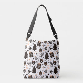 A Black and White jul Mönster Axelväska