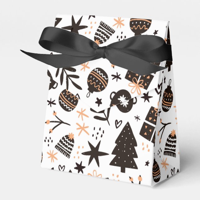 A Black and White jul Mönster Presentaskar (Framsidan Sidan)