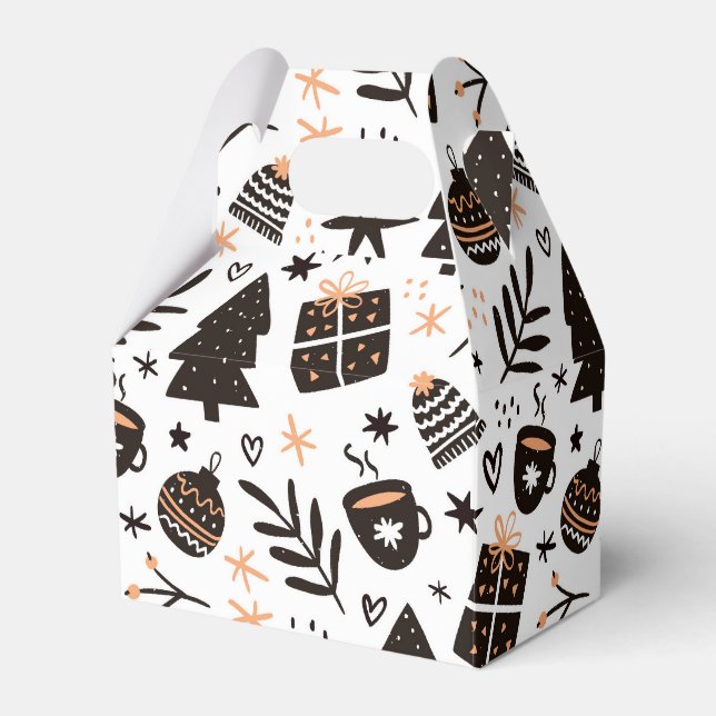 A Black and White jul Mönster Presentaskar (Framsidan Sidan)