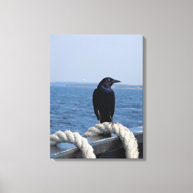 A Black Bird på färjan Canvastryck (Framsida)