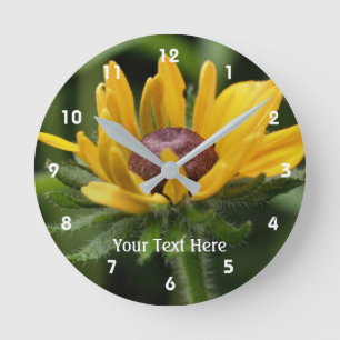 A Black Eyed Susan Flower Rund Klocka