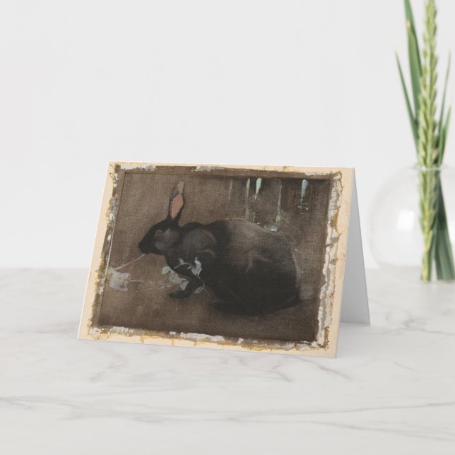 A Black Rabbit | Joseph Crawhall Kort (Framsida)