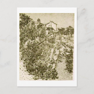 A Blommar Garden, Vincent van Gogh Vykort