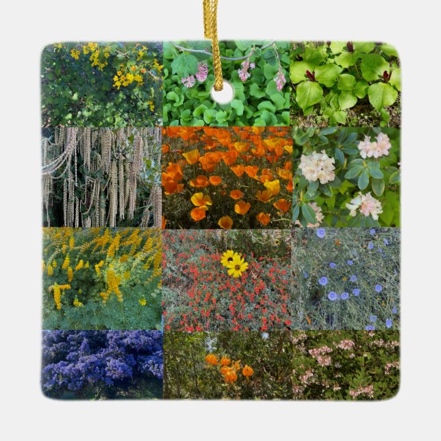 A Blooming California: Färg Firande 2021 Julgransprydnad Keramik (Framsida)