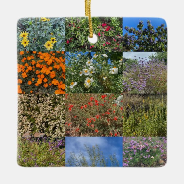 A Blooming California: Sunnyvale, 2022 Julgransprydnad Keramik (Framsida)