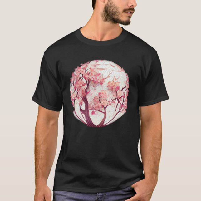 A Blossoming Fashion Statement Cherry Blossom Sphe T Shirt (Framsida)