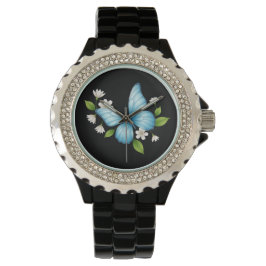 A blue butterfly eWatch Watch Armbandsur