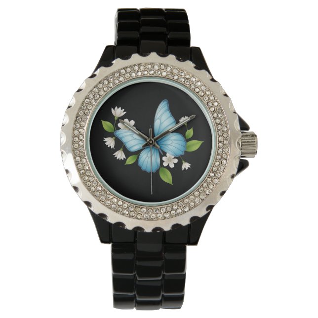A blue butterfly eWatch Watch Armbandsur (Framsida)
