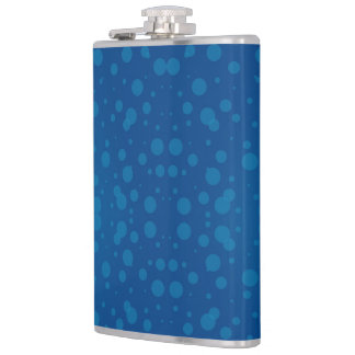 A blue hip flask with a silver cap fickplunta