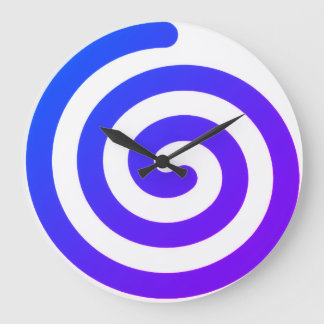 A Blue Spiral Kitchen or Living Room Wall Clock Stor Klocka
