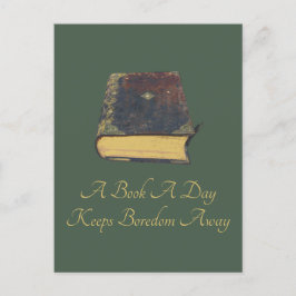 A Bok A Day Behålla Boredom Away Vykort