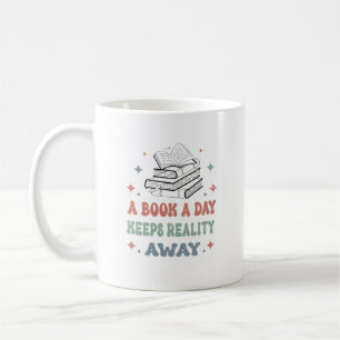 A Bok A Day Behållas Reality Away Kaffemugg