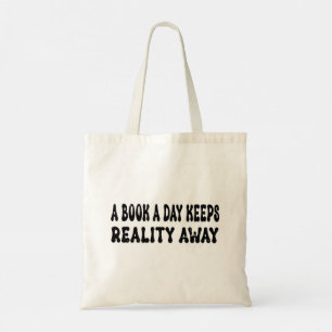 A Bok A Day Behållas Reality Away Tygkasse