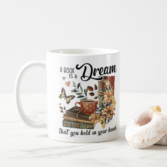 A Bok Älskare Dream Kaffemugg (Med munk)