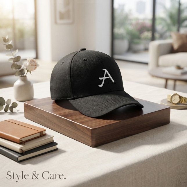 A-Bokstav Broderad – Anpassad Initial Keps (A-Letter Embroidered – Custom Initial Baseball Cap)