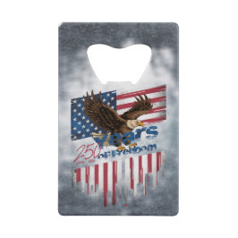 A bold illustration of an american eagle kreditkort flasköppnare