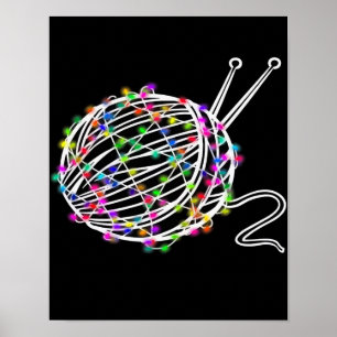 A Boll i Knitting Wood   Snygg design Poster