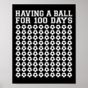 A Boll under 100 dagar Fotboll 100 dagar i skolan Poster
