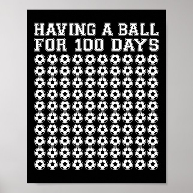 A Boll under 100 dagar Fotboll 100 dagar i skolan Poster (Framsidan)