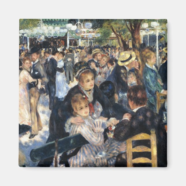 A Boll vid Moulin de la Galette - Renoir Magnet (Framsidan)
