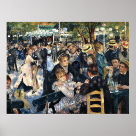 A Boll vid Moulin de la Galette - Renoir Poster