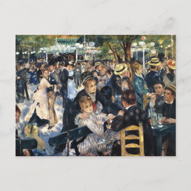 A Boll vid Moulin de la Galette - Renoir Vykort (Framsida)