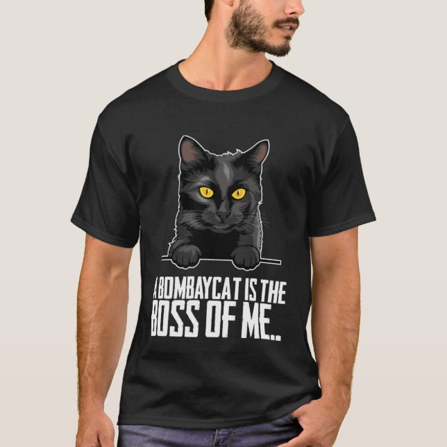 A bombaycat is the boss of me t shirt (Framsida)