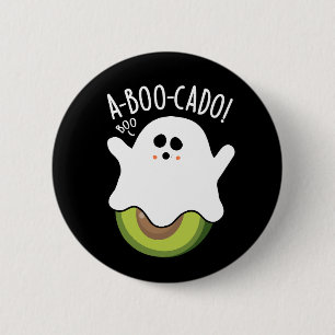 A-boo-cado Funny Avocado Pun Mörk BG Knapp