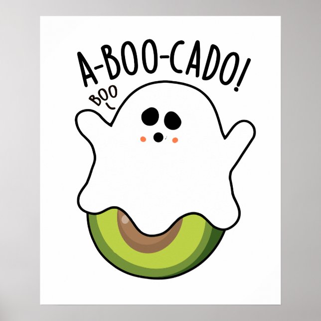 A-boo-cado Funny Avocado Pun Poster (Framsidan)